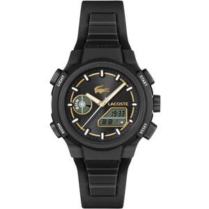Lacoste analog-digital multifunktionskvarts klocka för kvinnor LC33 kollektion med svart silikonarmband 2001434 Lacoste analog-digital multifunktionskvarts klocka för kvinnor LC33 kollektion med svart silikonarmband 2001434
