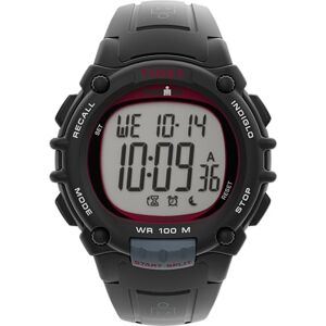Timex Ironman Essential Klocka på 44 mm för män, svart PU-armband, digital urtavla, svart boett, TW5M64400 Timex Ironman Essential Klocka på 44 mm för män, svart PU-armband, digital urtavla, svart boett, TW5M64400
