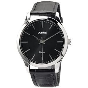Lorus herrklocka kvarts rostfritt stål med läderband RRX71HX9, silver, Rem Lorus herrklocka kvarts rostfritt stål med läderband RRX71HX9, silver, Rem