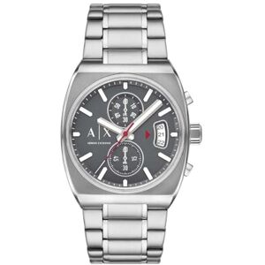Giorgio Armani Watch For Men, Quartz Chronograph Movement and 40 mm Case Size with stainless steel strap Giorgio Armani Watch For Men, Quartz Chronograph Movement and 40 mm Case Size with stainless steel strap