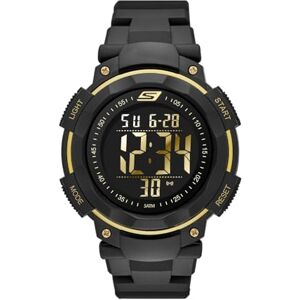 Skechers Horloge voor heren, Digitaal uurwerk met siliconen, polyurethaan, lederen of roestvrij stalen band,Grafiet en limoen,45MM Skechers Horloge voor heren, Digitaal uurwerk met siliconen, polyurethaan, lederen of roestvrij stalen band,Grafiet en limoen,45MM