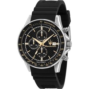 Maserati Sfida Limited Edition kollektion herrklocka, kronograf, i kvarts-R8871640005, svart, 44mm, Sport Maserati Sfida Limited Edition kollektion herrklocka, kronograf, i kvarts-R8871640005, svart, 44mm, Sport