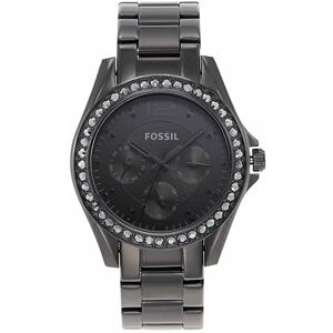 Fossil Riley Damklocka, kronografverk med armband i rostfritt stål eller läder Fossil Riley Damklocka, kronografverk med armband i rostfritt stål eller läder
