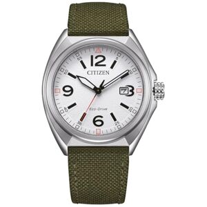 Citizen Eco-Drive Solar herrklocka med 40 mm diameter och datum i olika varianter, Grön, Rem Citizen Eco-Drive Solar herrklocka med 40 mm diameter och datum i olika varianter, Grön, Rem