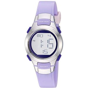 Armitron klocka för kvinnor med digital kronograf och hartsarmband, 45/7012, Lavendel/silver Armitron klocka för kvinnor med digital kronograf och hartsarmband, 45/7012, Lavendel/silver