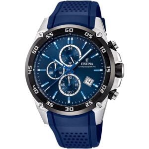 Festina unisex vuxen kronograf kvarts klocka med läderarmband F20330/2, silver, Einheitsgröße, Armband Festina unisex vuxen kronograf kvarts klocka med läderarmband F20330/2, silver, Einheitsgröße, Armband
