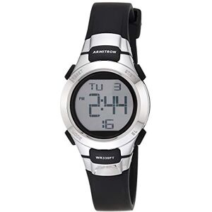 Armitron Sport damklocka med digital kronograf och hartsarmband, 45/7012BLK Armitron Sport damklocka med digital kronograf och hartsarmband, 45/7012BLK