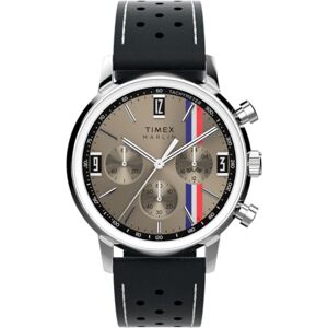 Timex Marlin Chronograph Tachymeter Tw2W98900 Klocka, Herr, 40 Mm, Svart Läderarmband, Tanfärgad Urtavla, Boett I Rostfritt Stål Timex Marlin Chronograph Tachymeter Tw2W98900 Klocka, Herr, 40 Mm, Svart Läderarmband, Tanfärgad Urtavla, Boett I Rostfritt Stål