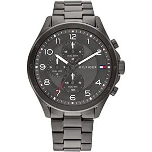 Tommy Hilfiger analog multifunktion kvartsur för män med armband i rostfritt stål – 1792008, Grå, armband Tommy Hilfiger analog multifunktion kvartsur för män med armband i rostfritt stål – 1792008, Grå, armband