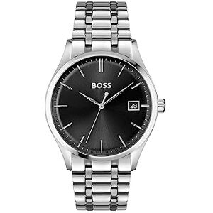 Boss Silver Rostfritt Stål Band Analog Kvarts Klocka För Män 1513833, armband Boss Silver Rostfritt Stål Band Analog Kvarts Klocka För Män 1513833, armband