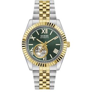 GUESS Connoisseur GW0984G4 rostfritt stål klocka 42 mm rostfritt stål band tvåfärgad 5 bar grön urtavla GUESS Connoisseur GW0984G4 rostfritt stål klocka 42 mm rostfritt stål band tvåfärgad 5 bar grön urtavla