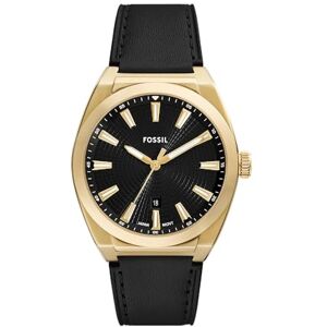 Fossil herr analog kvartsur med läderarmband FS6089, svart Fossil herr analog kvartsur med läderarmband FS6089, svart