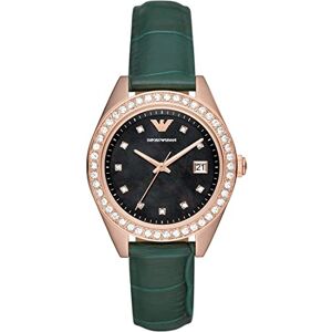 Giorgio Armani damklocka, 36 mm Quartz trehandsdatumverk med armband i rostfritt stål, läder eller keramik Giorgio Armani damklocka, 36 mm Quartz trehandsdatumverk med armband i rostfritt stål, läder eller keramik