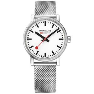 Mondaine – Evo2 – herr- och damklocka 35 mm – officiell schweizisk järnvägsklocka – 30 m vattentålig – safirkristall – olika variationer – klockor för män och kvinnor, SILVER, Armband Mondaine – Evo2 – herr- och damklocka 35 mm – officiell schweizisk järnvägsklocka – 30 m vattentålig – safirkristall – olika variationer – klockor för män och kvinnor, SILVER, Armband