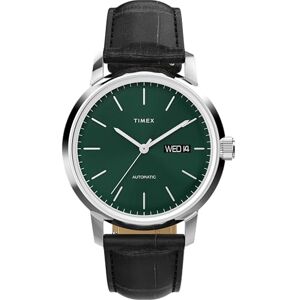 Timex TW2Y54400 Marlin Automatisk klocka på 40 mm med läderrem för män Timex TW2Y54400 Marlin Automatisk klocka på 40 mm med läderrem för män