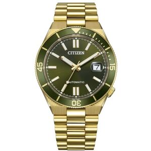 Citizen herrklocka Tsuyosa Shore automatisk med rostfritt stålrem och safirglas 10 ATM, Guld, Modern Citizen herrklocka Tsuyosa Shore automatisk med rostfritt stålrem och safirglas 10 ATM, Guld, Modern
