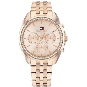 Tommy Hilfiger analog multifunktions kvarts klocka för kvinnor med nejlika guldfärgat rostfritt stålarmband 1782804 Tommy Hilfiger analog multifunktions kvarts klocka för kvinnor med nejlika guldfärgat rostfritt stålarmband 1782804