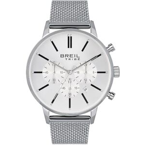 Breil – klocka för man rund med mono-färgad urtavla och stålfodral samling Avery, SILVER, En storlek, modern, avslappnad Breil – klocka för man rund med mono-färgad urtavla och stålfodral samling Avery, SILVER, En storlek, modern, avslappnad
