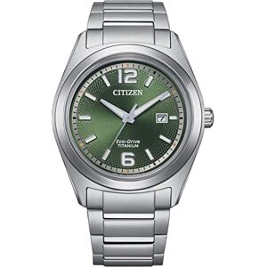 Citizen mäns analog Eco-Drive-klocka med titanrem AW1641-81X, gRÖN Citizen mäns analog Eco-Drive-klocka med titanrem AW1641-81X, gRÖN