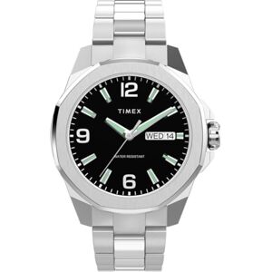 Timex Essex Day & Date Tw2W92700 Klocka, Herr, 46 Mm, Rostfritt Stålarmband Och Svart Urtavla Timex Essex Day & Date Tw2W92700 Klocka, Herr, 46 Mm, Rostfritt Stålarmband Och Svart Urtavla