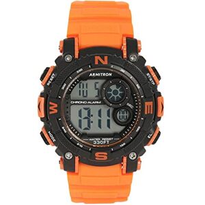 Armitron klocka för män med digital kronograf och hartsarmband, 40/8284, Orange/svart Armitron klocka för män med digital kronograf och hartsarmband, 40/8284, Orange/svart