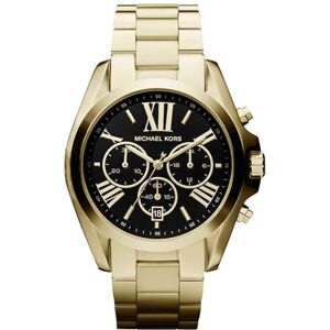 Michael Kors kvinnors Bradshaw kronograf rostfritt stål klocka, 2t Svart/Guld, En storlek, Rem Michael Kors kvinnors Bradshaw kronograf rostfritt stål klocka, 2t Svart/Guld, En storlek, Rem