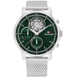 Tommy Hilfiger Herr analog kvartsklocka med rostfritt stål rem 1710608, gRÖN, armband Tommy Hilfiger Herr analog kvartsklocka med rostfritt stål rem 1710608, gRÖN, armband