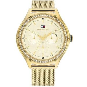Tommy Hilfiger analog multifunktion kvartsur för kvinnor med armband i rostfritt stål, Guld, armband Tommy Hilfiger analog multifunktion kvartsur för kvinnor med armband i rostfritt stål, Guld, armband