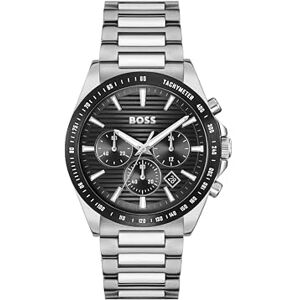 Boss Chronograph kvarts klocka för män STRIKE CHRONO LE Collection med silver rostfritt stål armband 1514290 Boss Chronograph kvarts klocka för män STRIKE CHRONO LE Collection med silver rostfritt stål armband 1514290