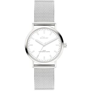 s.Oliver damklocka – rund – silver – 30 mm – elegant damklocka i polerat rostfritt stål med kvartsurverk – 5 atm vattentät – reptålig s.Oliver damklocka – rund – silver – 30 mm – elegant damklocka i polerat rostfritt stål med kvartsurverk – 5 atm vattentät – reptålig