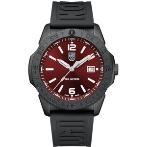 Luminox Pacific Diver herr dykarklocka 44 mm rostfritt stål – kvarts analog 20 bar, gummiarmband svart, röd urtavla, datum, lysande visare XS.3135.B Luminox Pacific Diver herr dykarklocka 44 mm rostfritt stål – kvarts analog 20 bar, gummiarmband svart, röd urtavla, datum, lysande visare XS.3135.B