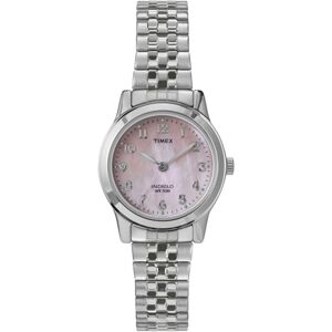 Timex Main Street Klocka på 25 mm för kvinnor, silverfärgat förlängningsband i rostfritt stål, urtavla i pärlemor, boett i silverton Timex Main Street Klocka på 25 mm för kvinnor, silverfärgat förlängningsband i rostfritt stål, urtavla i pärlemor, boett i silverton