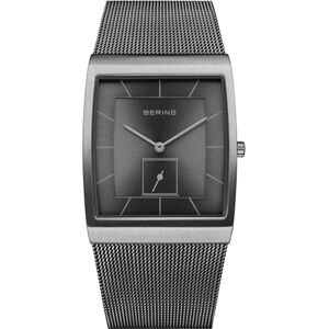 BERING Män analog kvartsur med rostfritt stål armband 16033-377, Grå/silver, 33, Retro BERING Män analog kvartsur med rostfritt stål armband 16033-377, Grå/silver, 33, Retro