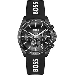 Boss Chronograph kvarts klocka för män STRIKE CHRONO LE Collection med svart silikonarmband 1514289 Boss Chronograph kvarts klocka för män STRIKE CHRONO LE Collection med svart silikonarmband 1514289