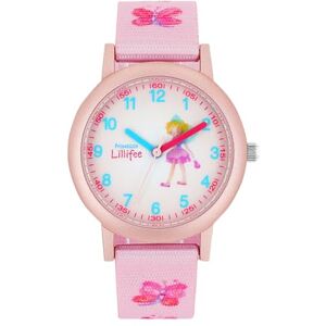 Prinzessin Lillifee Armbandsur flickor barnkvartsklocka analog, med textilband, rosa, 3 bar vattentät, kommer i klockpresentförpackning, 2031756 Prinzessin Lillifee Armbandsur flickor barnkvartsklocka analog, med textilband, rosa, 3 bar vattentät, kommer i klockpresentförpackning, 2031756