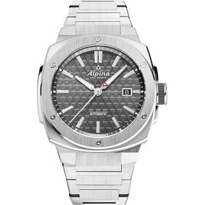 Alpina Analog Quartz Mens klocka med rem i rostfritt stål mid-39660, Silver Alpina Analog Quartz Mens klocka med rem i rostfritt stål mid-39660, Silver