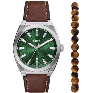 Fossil herr analog kvartsur med läderarmband FS6080SET, BRUN Fossil herr analog kvartsur med läderarmband FS6080SET, BRUN