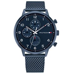 Tommy Hilfiger Män analog kvartsklocka med rostfritt stålband 1791990 Tommy Hilfiger Män analog kvartsklocka med rostfritt stålband 1791990