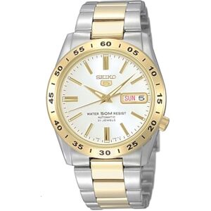 Seiko Damklocka automatisk rostfritt stål med band av rostfritt stål, Silver-guld, S, 5 Seiko Damklocka automatisk rostfritt stål med band av rostfritt stål, Silver-guld, S, 5
