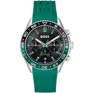 Boss kronograf kvartsur för män RUNNER kollektion med rostfritt stålarmband eller silikonrem, gRÖN, armband Boss kronograf kvartsur för män RUNNER kollektion med rostfritt stålarmband eller silikonrem, gRÖN, armband
