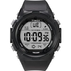Timex Sport 50 mm herrklocka Svart hartsarmband, digital urtavla, svart boett TW5M61900 Timex Sport 50 mm herrklocka Svart hartsarmband, digital urtavla, svart boett TW5M61900