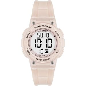 Armitron klocka för kvinnor med digital kronograf och hartsarmband, 45/7086, Ljusrosa Armitron klocka för kvinnor med digital kronograf och hartsarmband, 45/7086, Ljusrosa