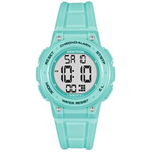Armitron klocka för kvinnor med digital kronograf och hartsarmband, 45/7086, Mintgrön Armitron klocka för kvinnor med digital kronograf och hartsarmband, 45/7086, Mintgrön