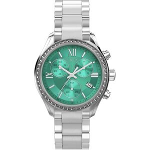 Timex Trend klocka på 38 mm för kvinnor – silverfärgat armband i rostfritt stål, blå urtavla, silverfärgad boett, TW2Y28200 Timex Trend klocka på 38 mm för kvinnor – silverfärgat armband i rostfritt stål, blå urtavla, silverfärgad boett, TW2Y28200