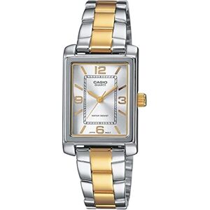 Casio Damer analog kvarts med rostfritt stål armbandsur LTP1234PSG7A, Tvåfärgad/flerfärgad/vit, Armband Casio Damer analog kvarts med rostfritt stål armbandsur LTP1234PSG7A, Tvåfärgad/flerfärgad/vit, Armband