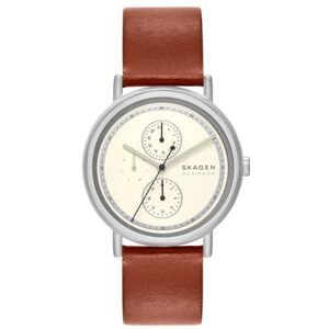 Skagen Signatur Klocka för Herr, Kvarts Multifunktions Urverk med armband i rostfritt stål eller läder Skagen Signatur Klocka för Herr, Kvarts Multifunktions Urverk med armband i rostfritt stål eller läder