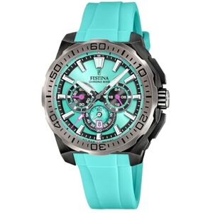 Festina herrklocka F20726/2 Chrono Bike rostfritt stål svart blått gummiband Festina herrklocka F20726/2 Chrono Bike rostfritt stål svart blått gummiband