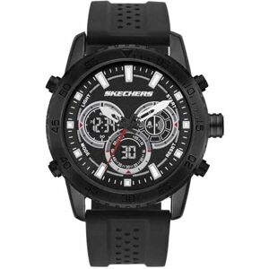 Skechers Analog kvartsur med silikonarmband SR5156, svart Skechers Analog kvartsur med silikonarmband SR5156, svart