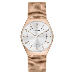 Skagen Grenen Herrklocka, kvartsurverk med armband i rostfritt stål eller läder, Roséguldton, 37MM Skagen Grenen Herrklocka, kvartsurverk med armband i rostfritt stål eller läder, Roséguldton, 37MM