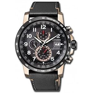 Citizen Mäns kronograf kvarts klocka med läder armband AT8126-02E Citizen Mäns kronograf kvarts klocka med läder armband AT8126-02E